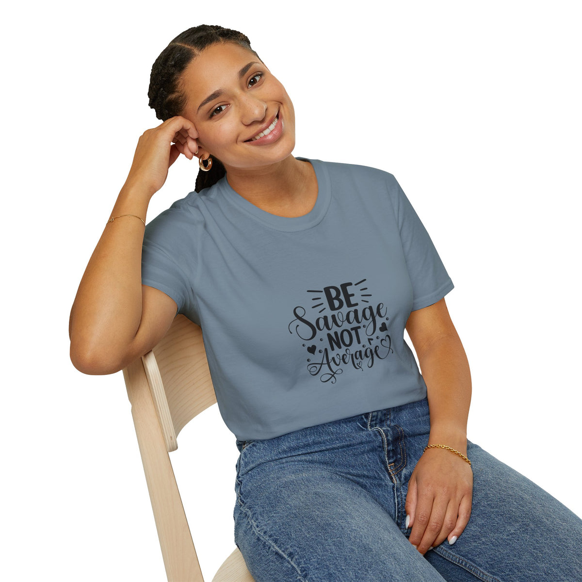 Be Savage Not Average T-Shirt Motivational Graphic Tee for Confident Women & Teens