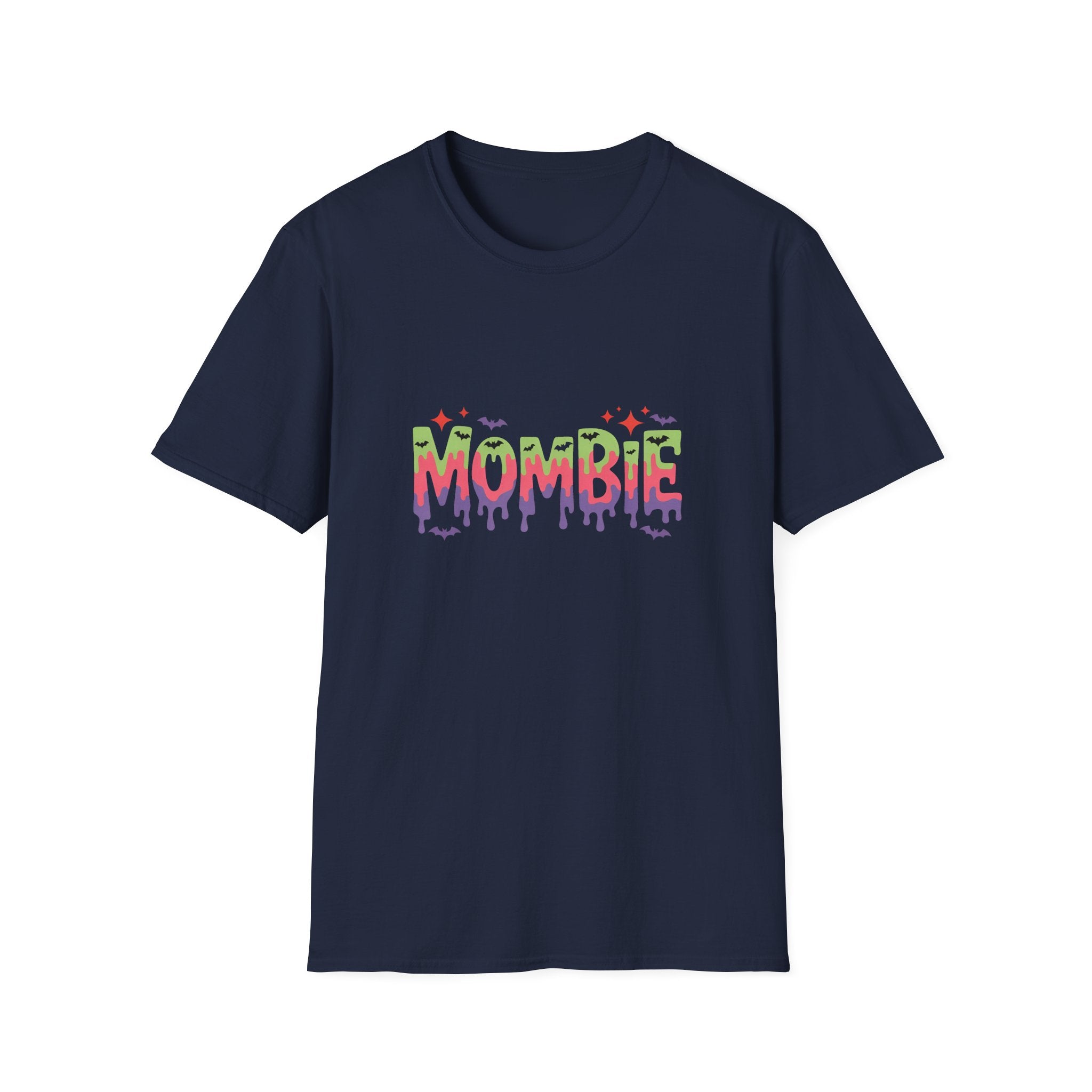 Mombie Halloween T-Shirt — Funny Zombie Mom Gift for Her Neon Graphic Tee