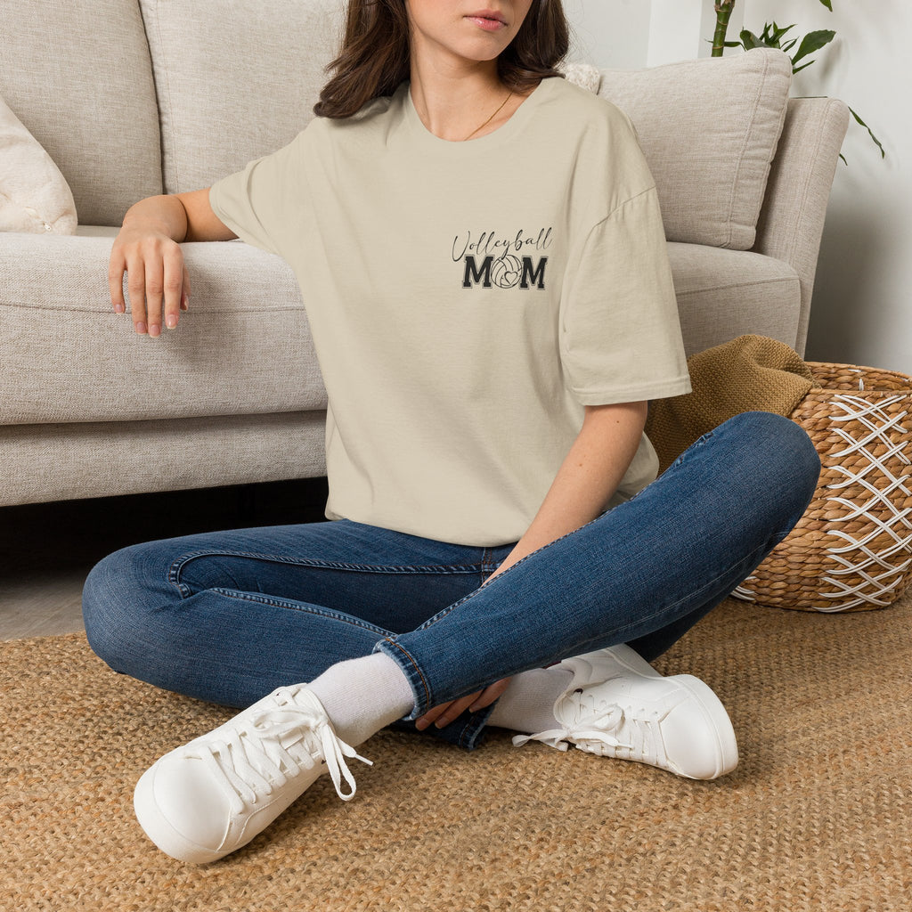 Volleyball Mom T-Shirt — Cute Game Day Gift for Sports Moms Script Graphic Tee