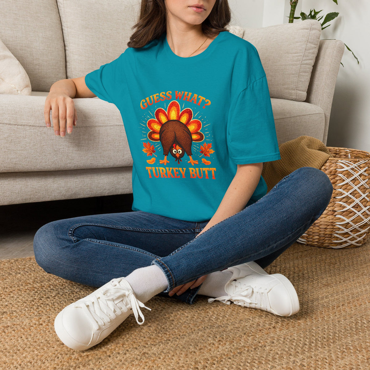 Turkey Butt T-Shirt — "Guess What?" Funny Thanksgiving Tee
