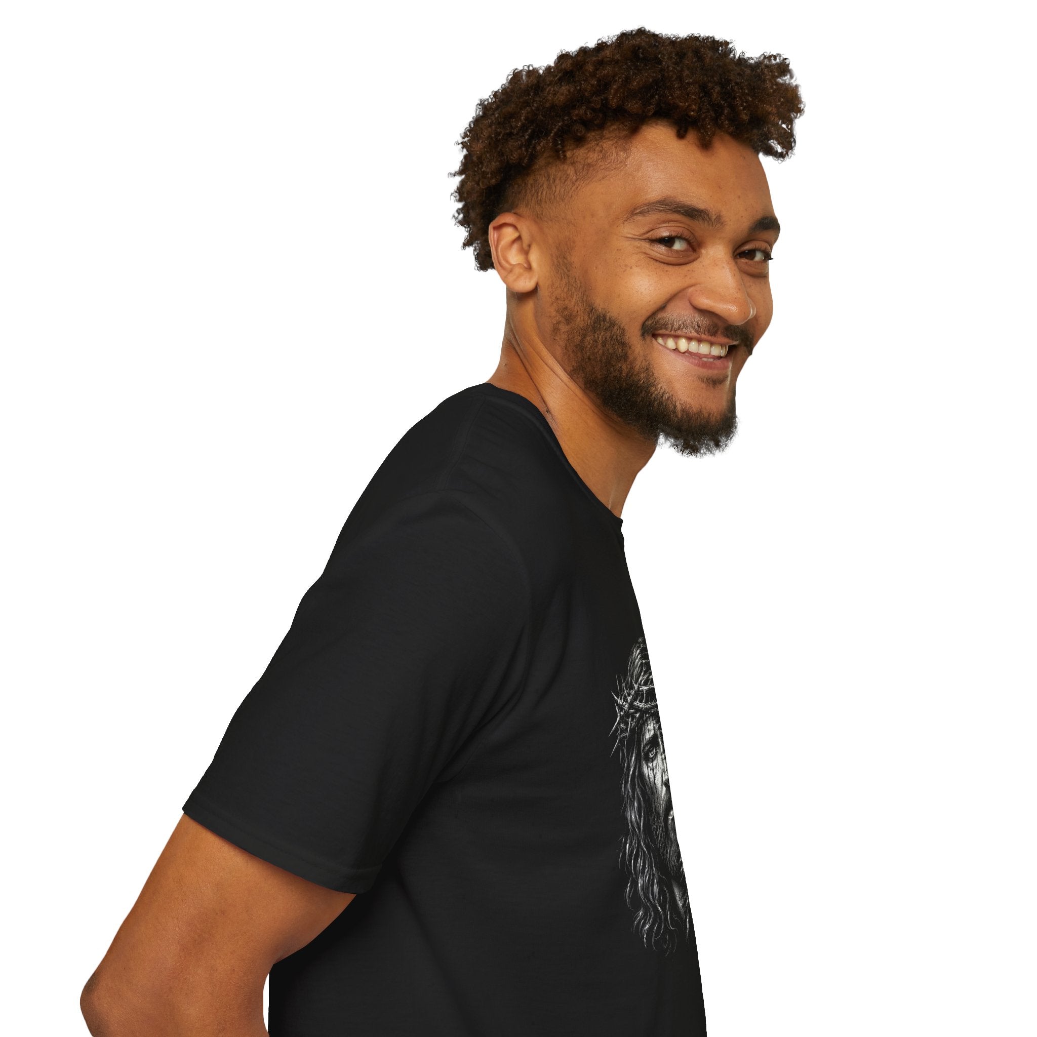 Lion of Judah T-Shirt — Crown of Thorns Half-Face Lion Christian Graphic Tee