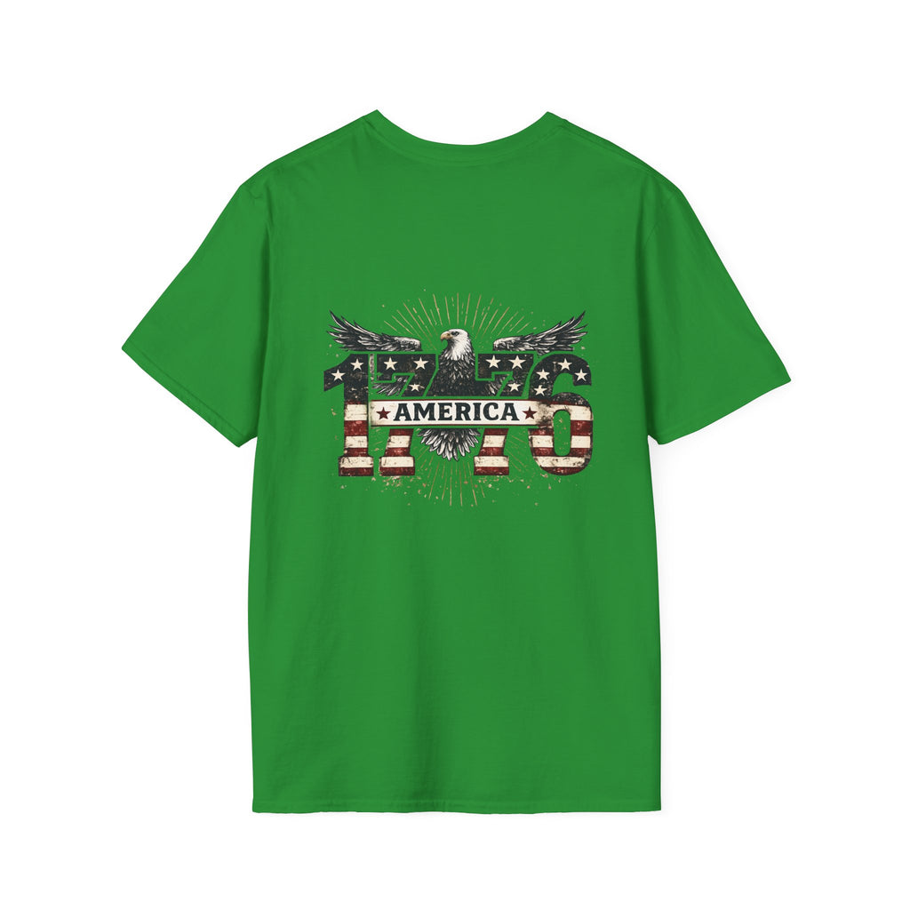 1776 American Flag Eagle T-Shirt — Vintage Patriotic Gift for Him Fourth of July Tee