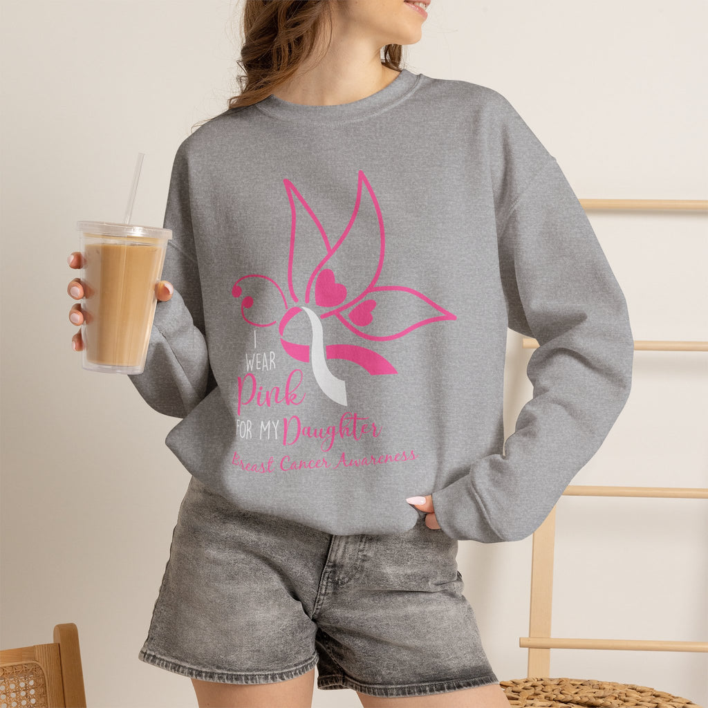 I Wear Pink for My Daughter Breast Cancer Sweatshirt