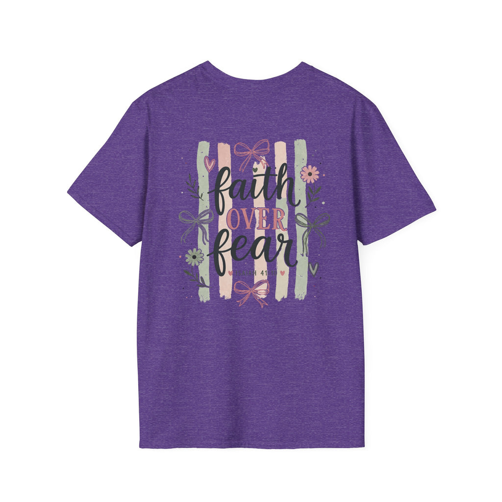 Faith Over Fear T-Shirt — Inspirational Christian Gift for Women Everyday Graphic Tee
