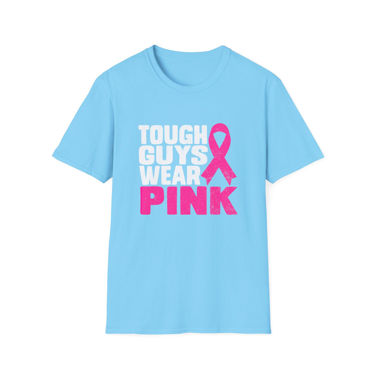 Tough Guys Wear Pink Breast Cancer Awareness T-Shirt Graphic Tee