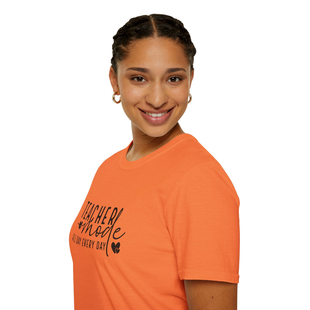 Teacher Mode All Day Every Day T-Shirt — Funny Teacher Gift Appreciation Graphic Tee