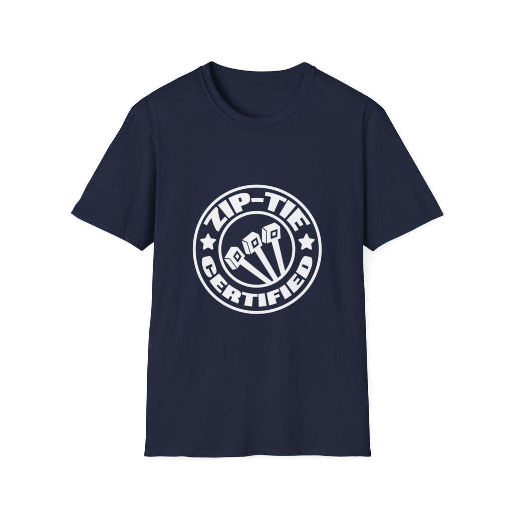 Zip-Tie Certified T-Shirt — Funny Handyman Gift for Him Bold Graphic Tee