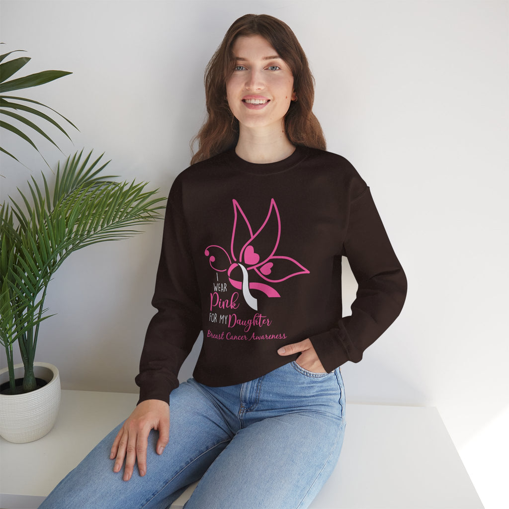 I Wear Pink for My Daughter Breast Cancer Sweatshirt