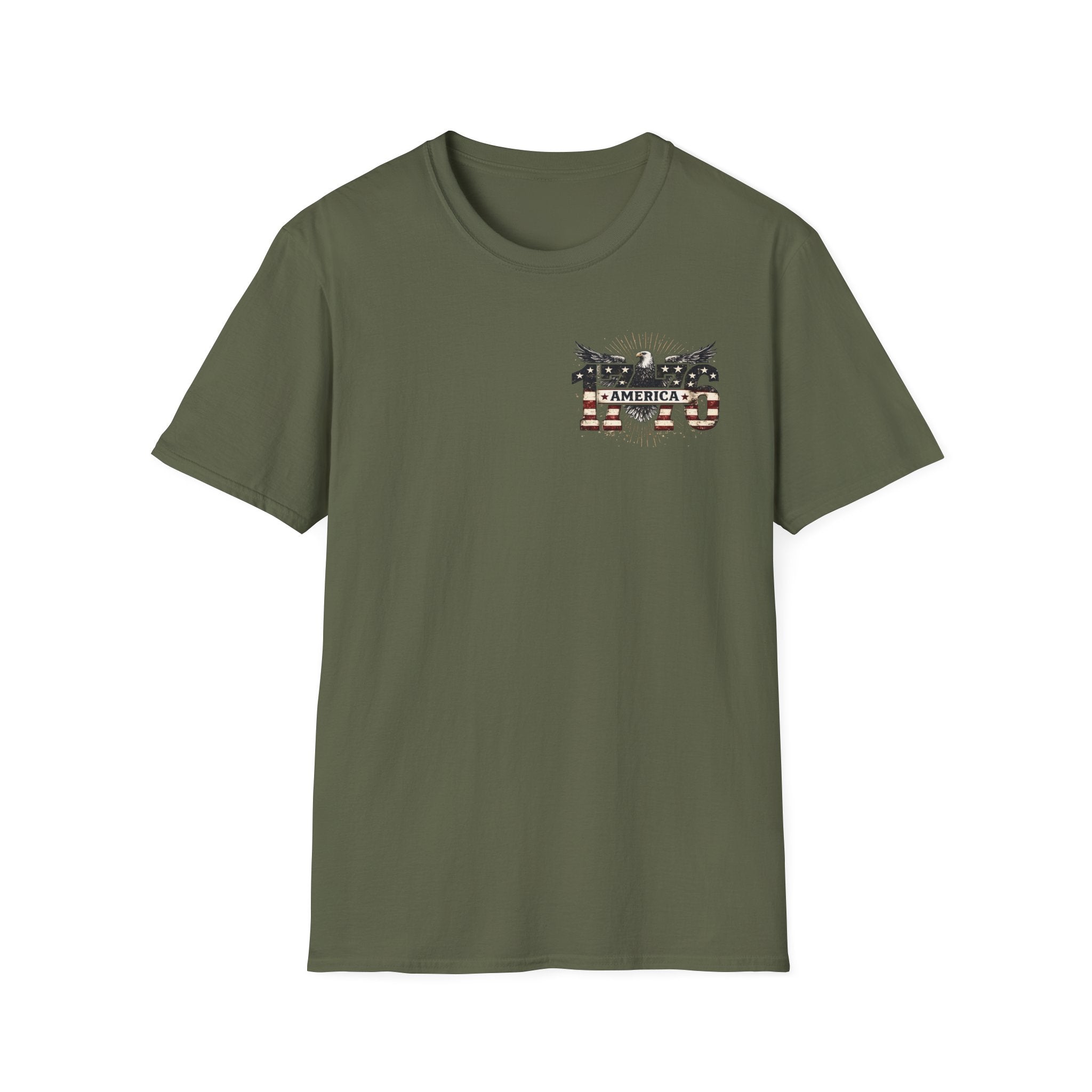 1776 American Flag Eagle T-Shirt — Vintage Patriotic Gift for Him Fourth of July Tee