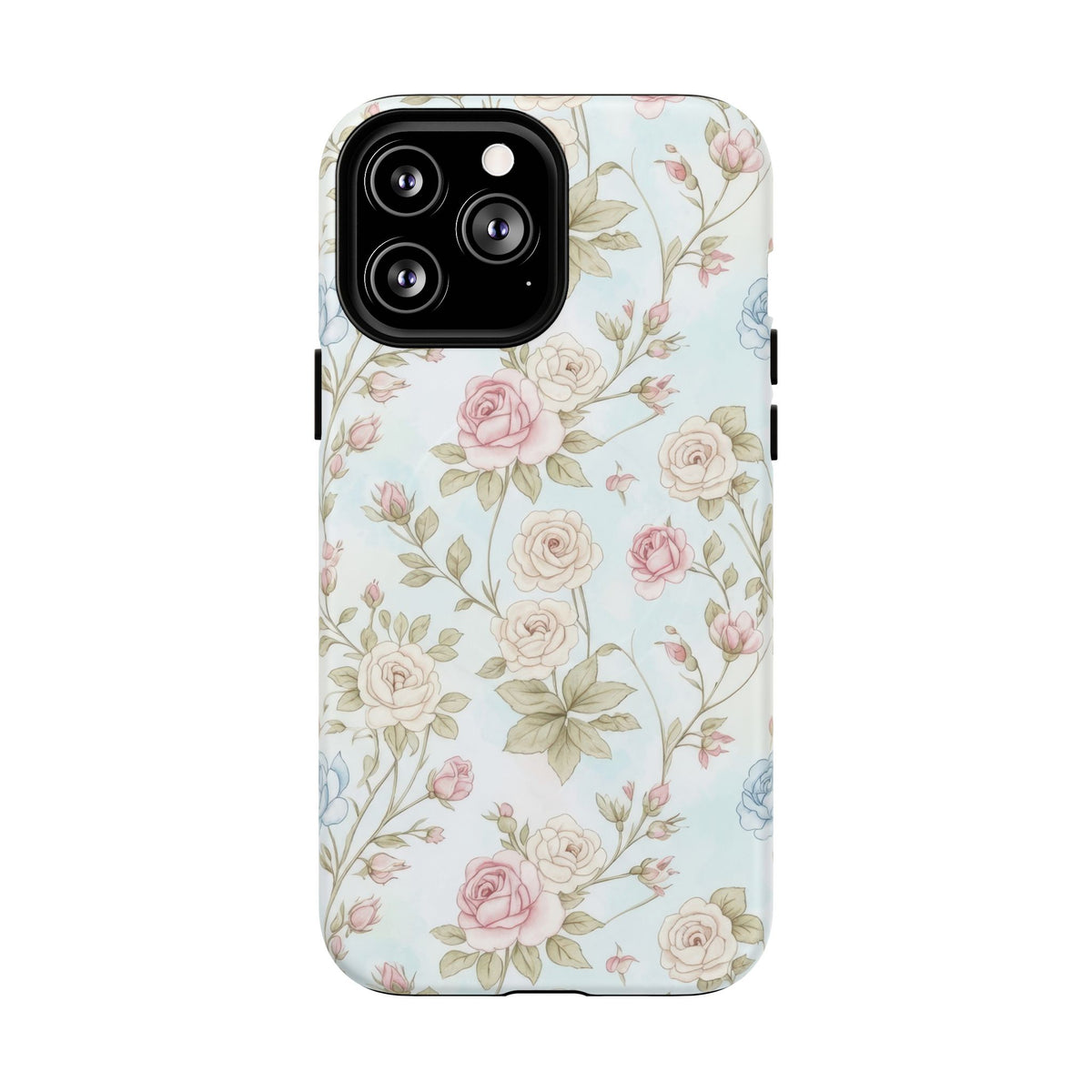 Vintage Floral Rose Magnetic iPhone Case — MagSafe Tough Protective Cover