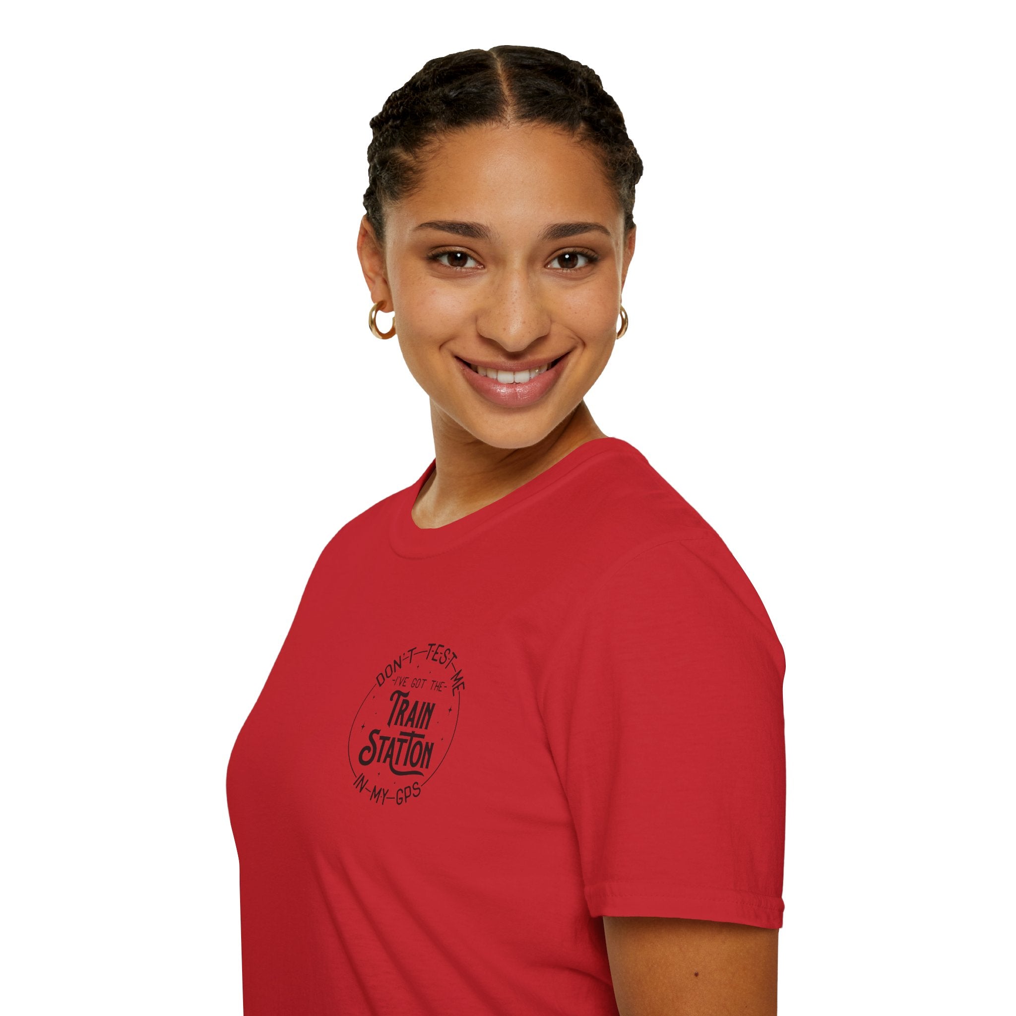 Train Station GPS T-Shirt — Funny Travel Quote Gift for Her Sarcastic Graphic Tee