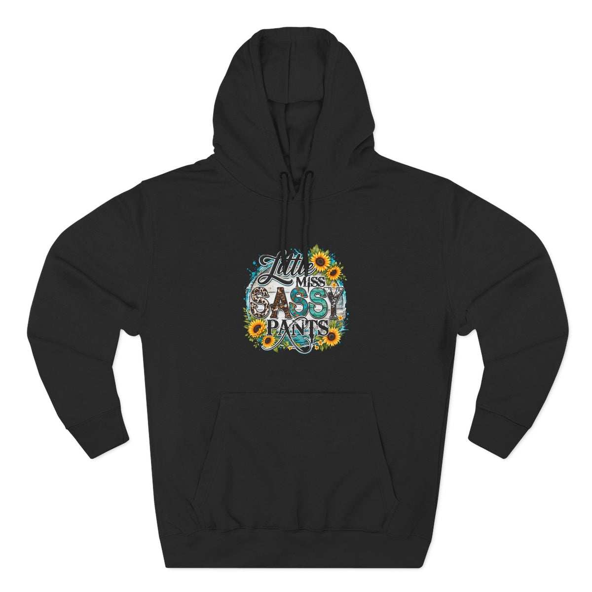 Little Miss Sassy Pants Hoodie Floral Graphic Pullover Sweatshirt