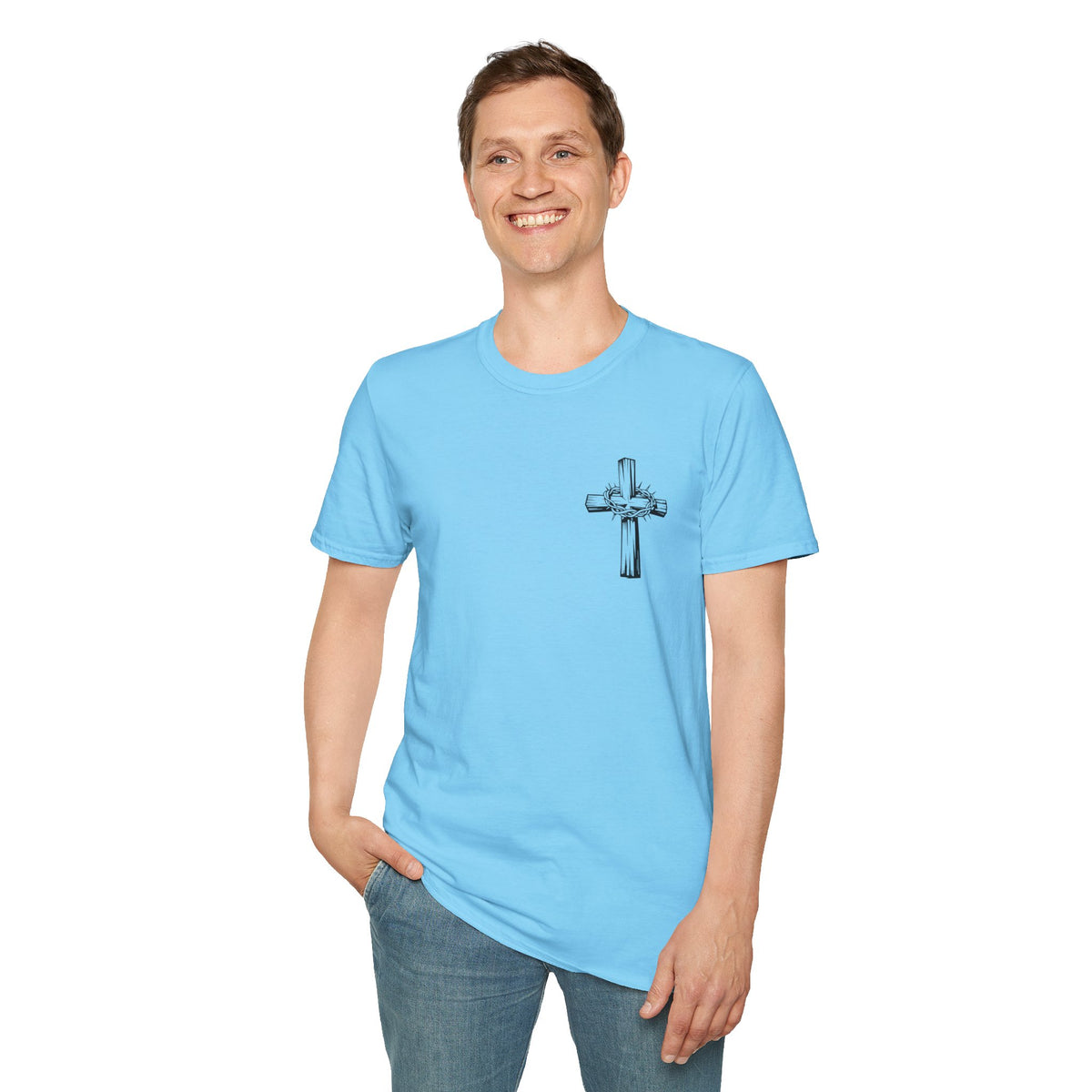 Cross with Crown of Thorns T-Shirt — Christian Faith Tee