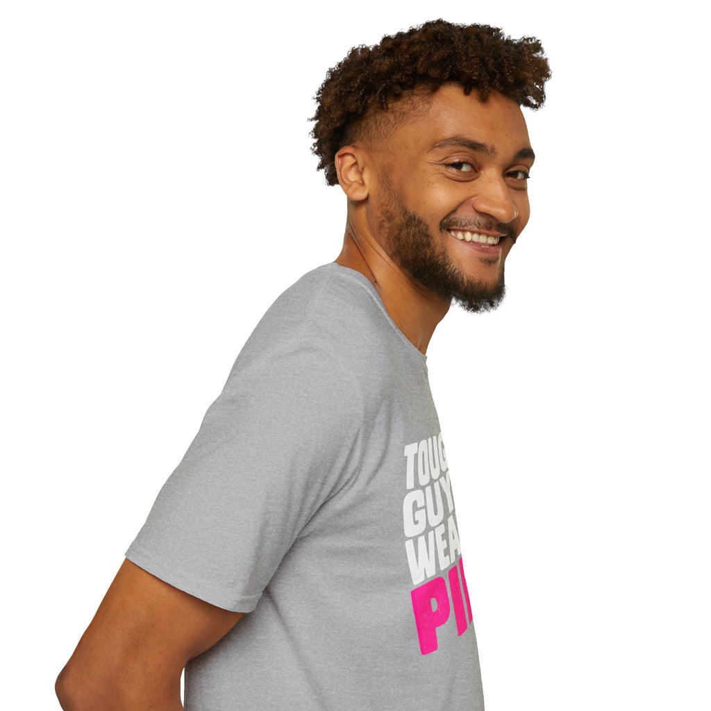 Tough Guys Wear Pink Breast Cancer Awareness T-Shirt Graphic Tee