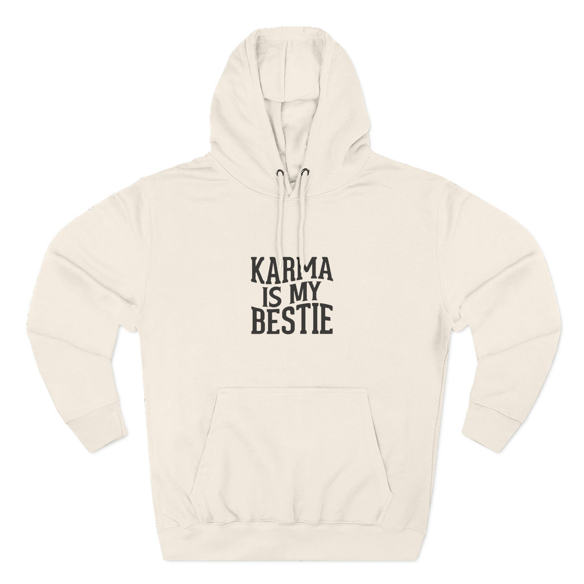 Karma Is My Bestie Graphic Pullover Hoodie