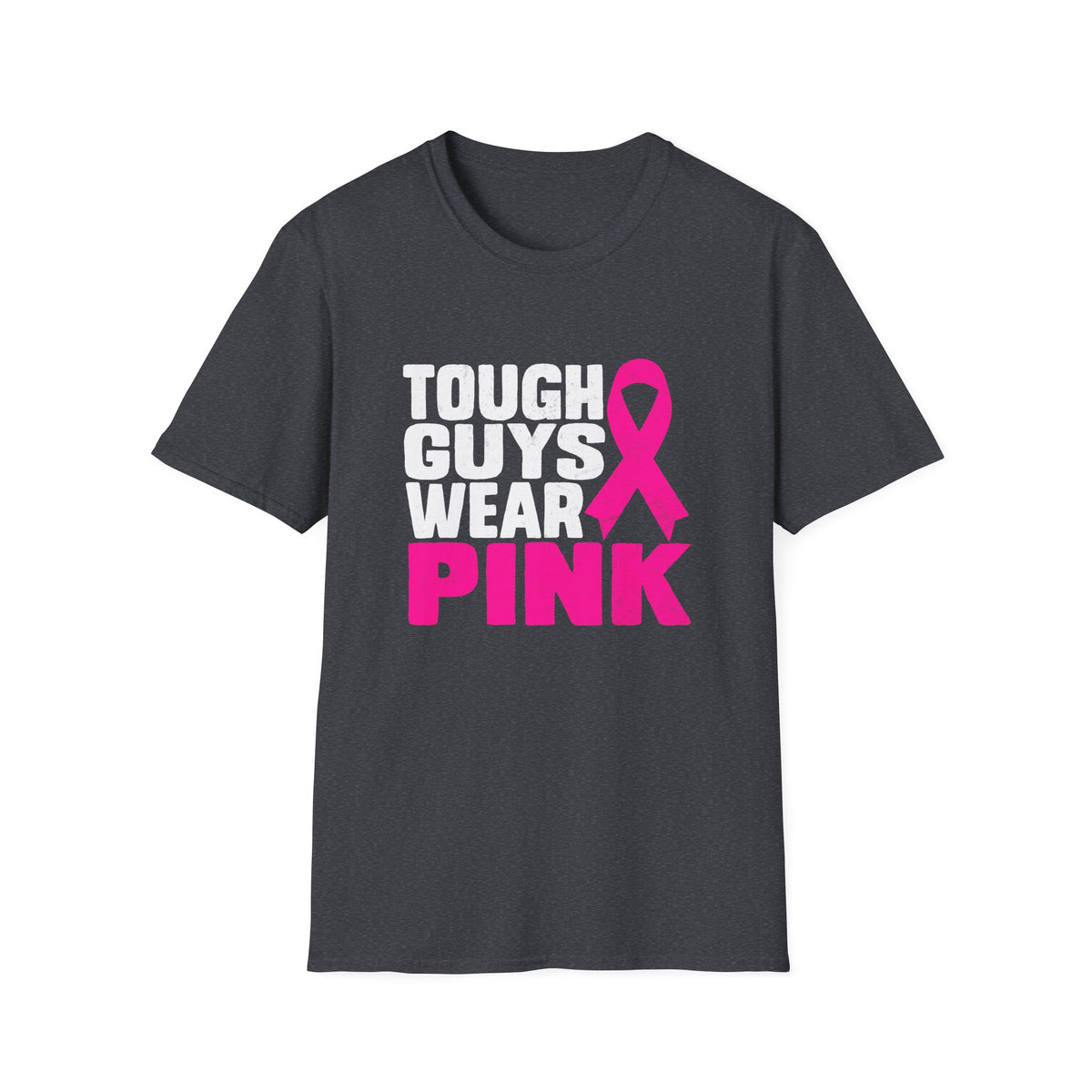 Tough Guys Wear Pink Breast Cancer Awareness T-Shirt Graphic Tee