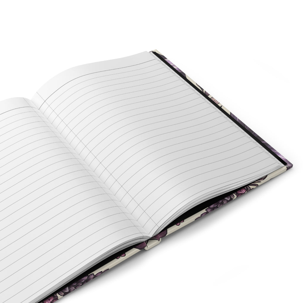 Lavender Bow Hardcover Journal — Floral Ribbon Notebook for Gifts & Journaling
