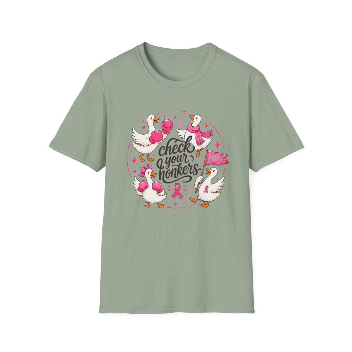 Check Your Honkers Breast Cancer Awareness T-Shirt