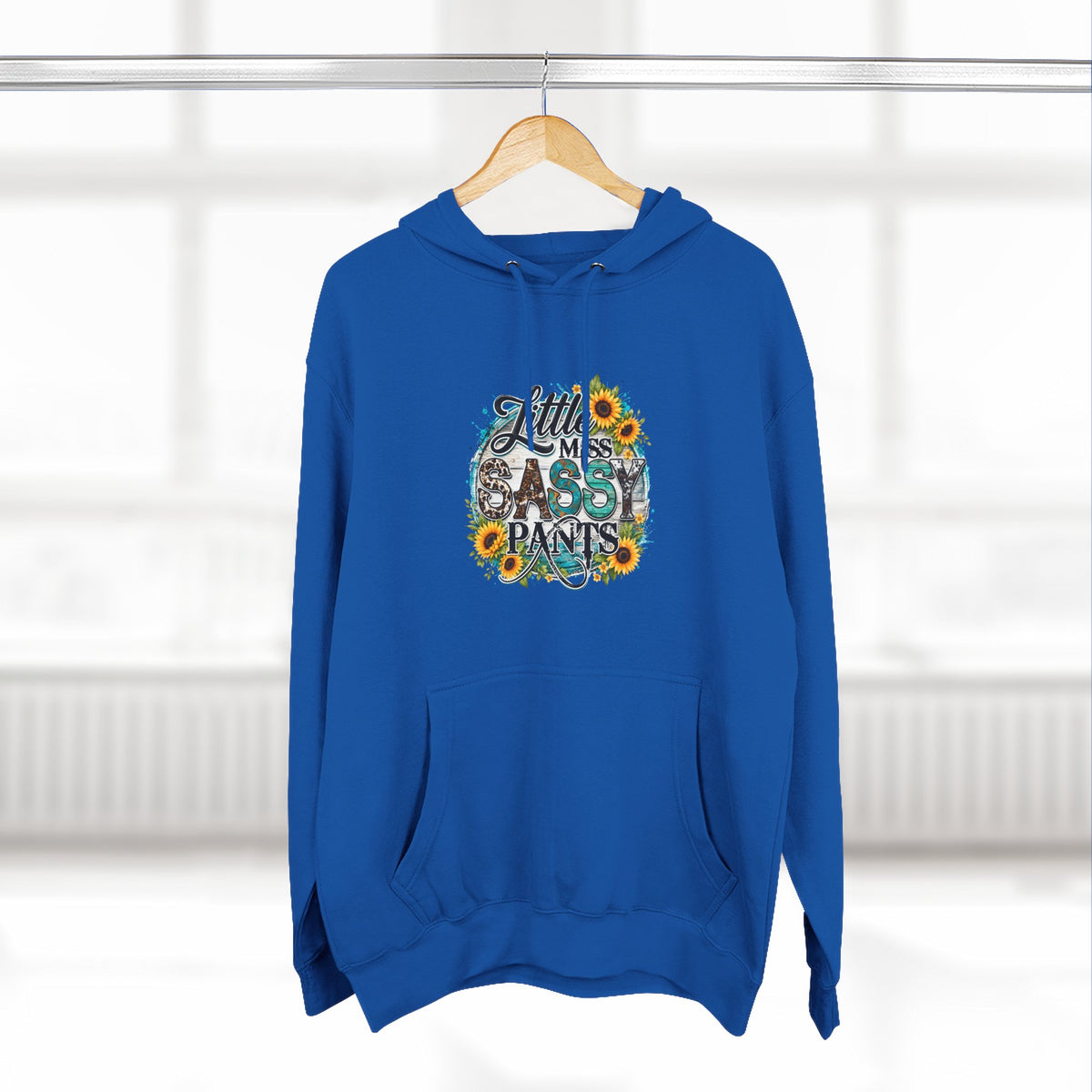 Little Miss Sassy Pants Hoodie Floral Graphic Pullover Sweatshirt