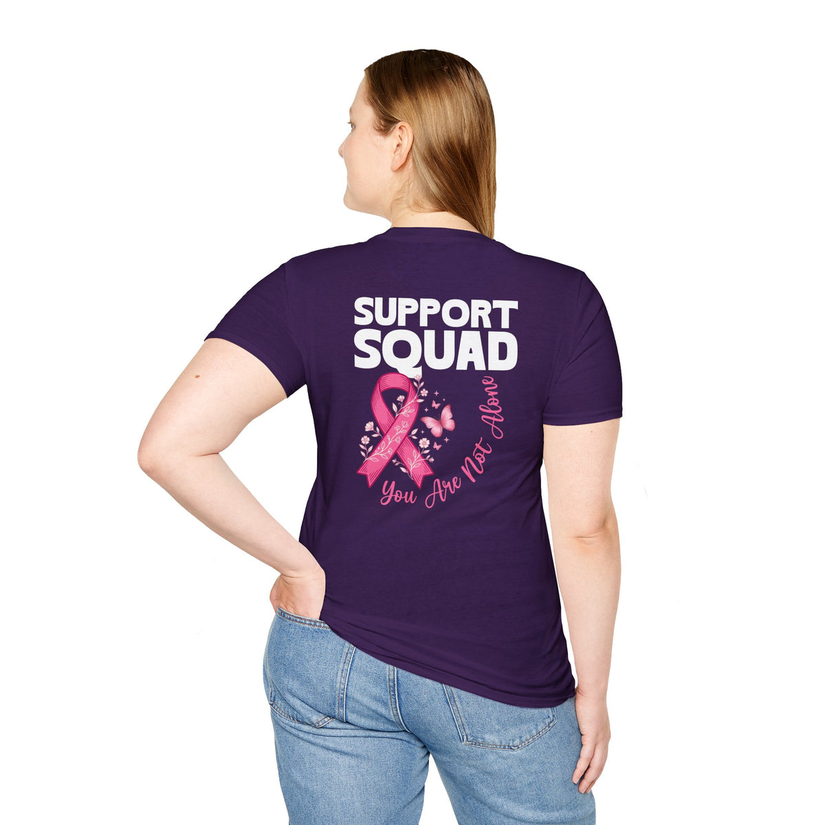 Pink Ribbon Support Squad Breast Cancer Awareness T-Shirt