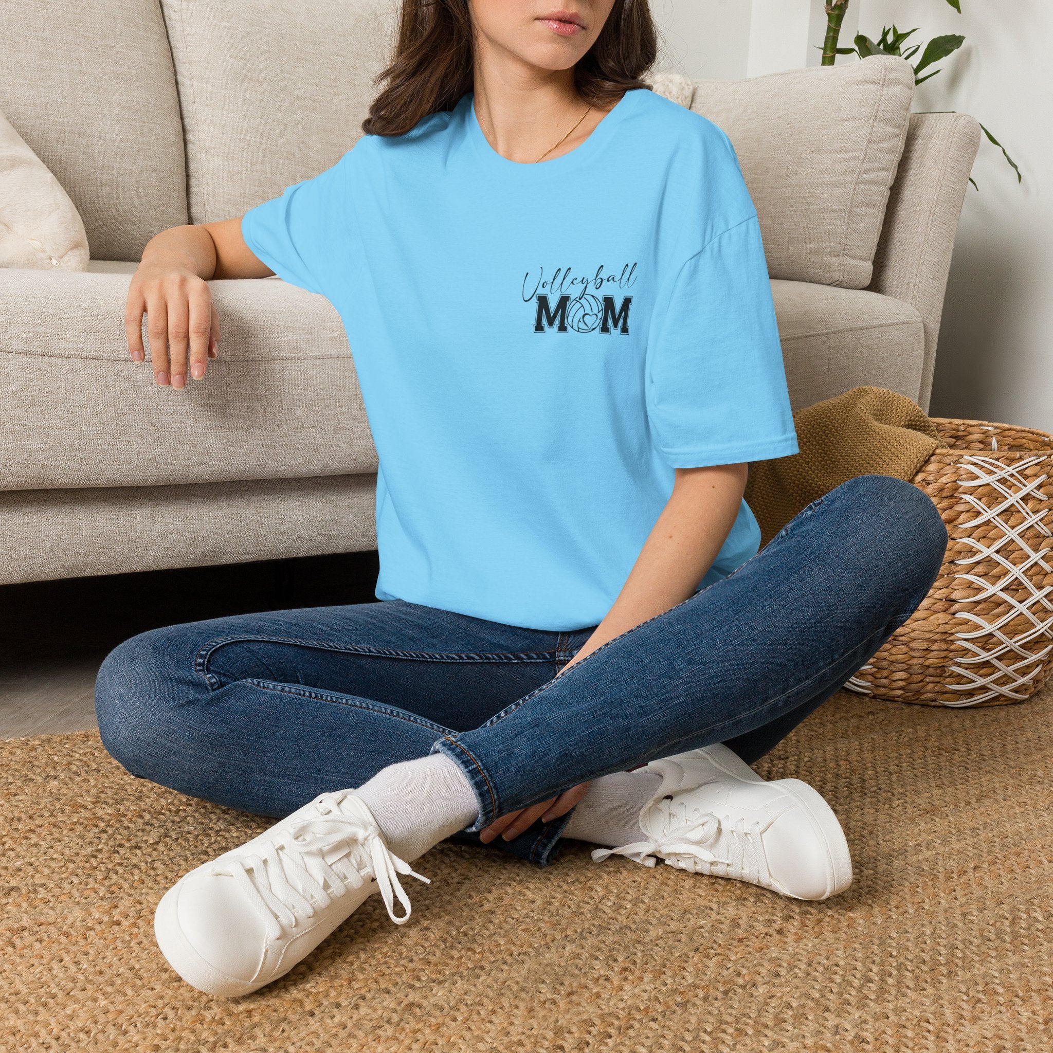 Volleyball Mom T-Shirt — Cute Game Day Gift for Sports Moms Script Graphic Tee