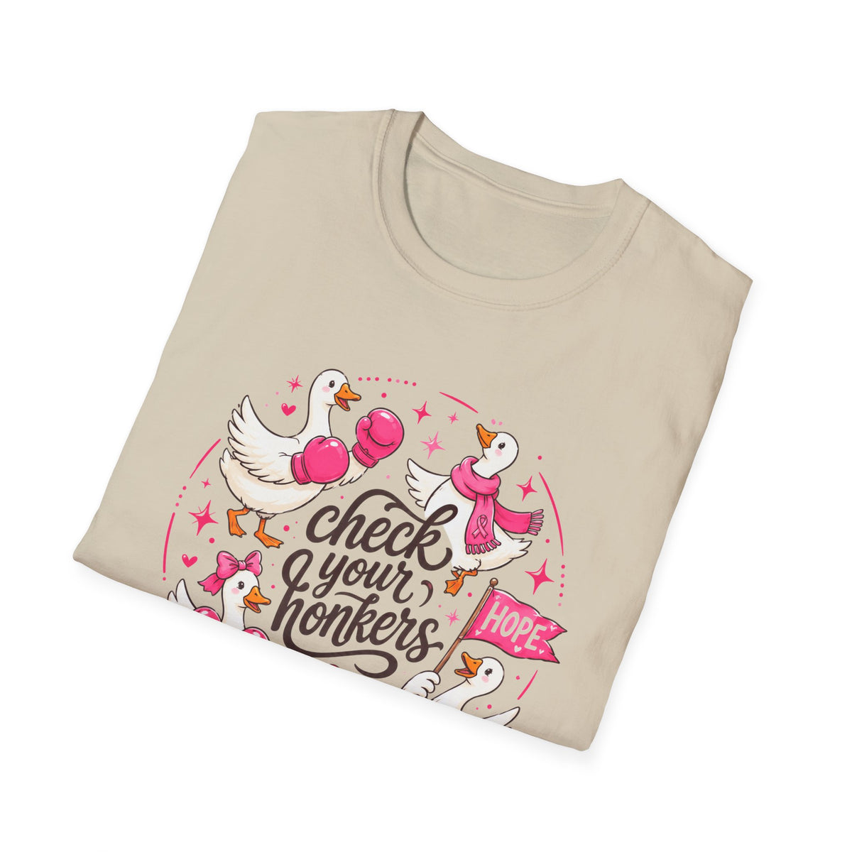 Check Your Honkers Breast Cancer Awareness T-Shirt