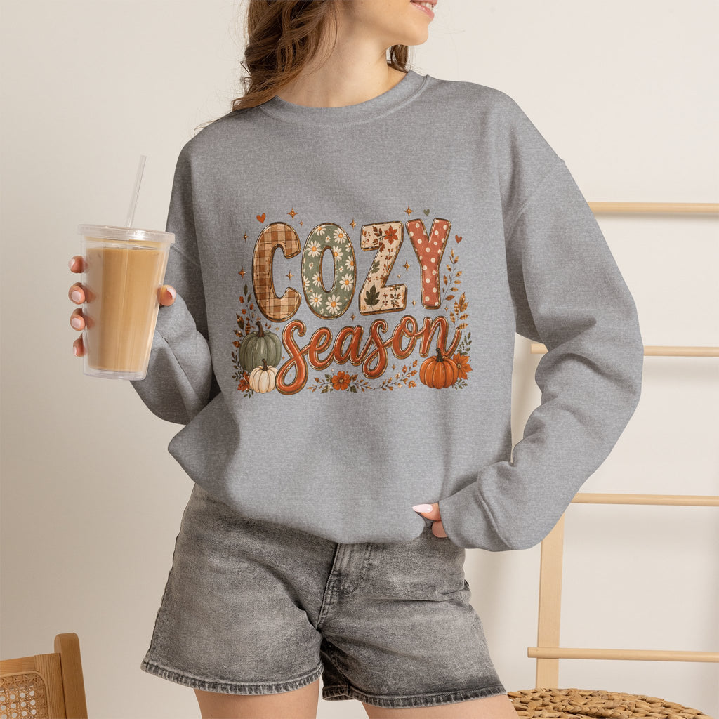 Cozy Season Autumn Pumpkin Crewneck Sweatshirt