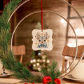 Reindeer Floral Bow Aluminum Ornament Cute Holiday Deer Christmas Decoration