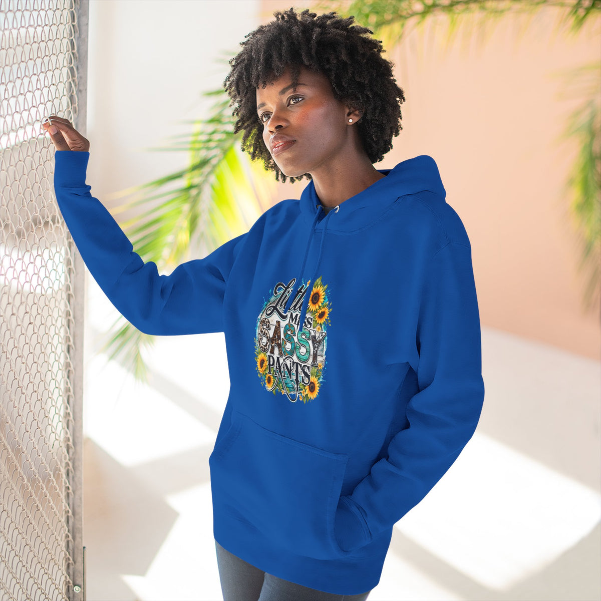 Little Miss Sassy Pants Hoodie Floral Graphic Pullover Sweatshirt