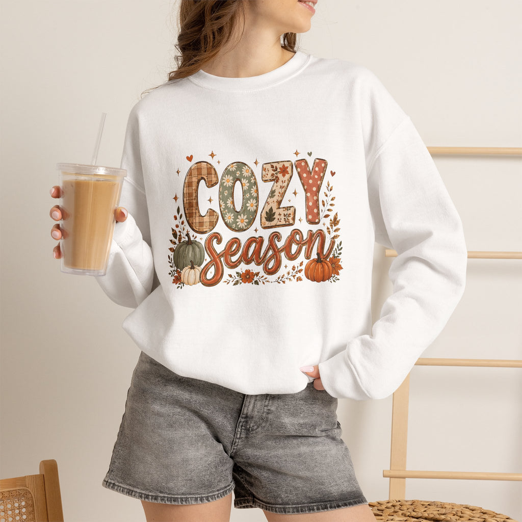 Cozy Season Autumn Pumpkin Crewneck Sweatshirt