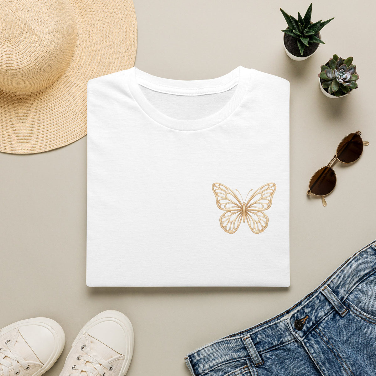 Created with a Purpose Butterfly T-Shirt Faith Graphic Tee