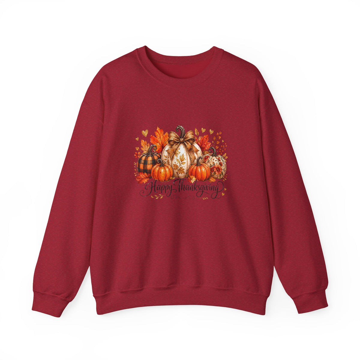 Thanksgiving Pumpkin Crewneck Sweatshirt — Happy Thanksgiving Harvest Design