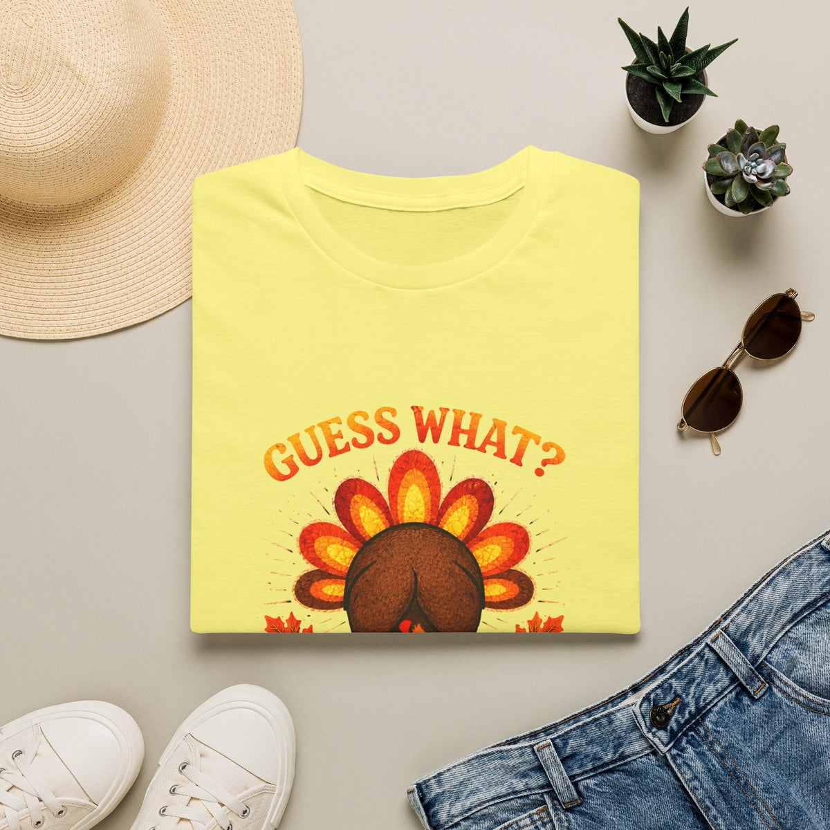 Turkey Butt T-Shirt — "Guess What?" Funny Thanksgiving Tee