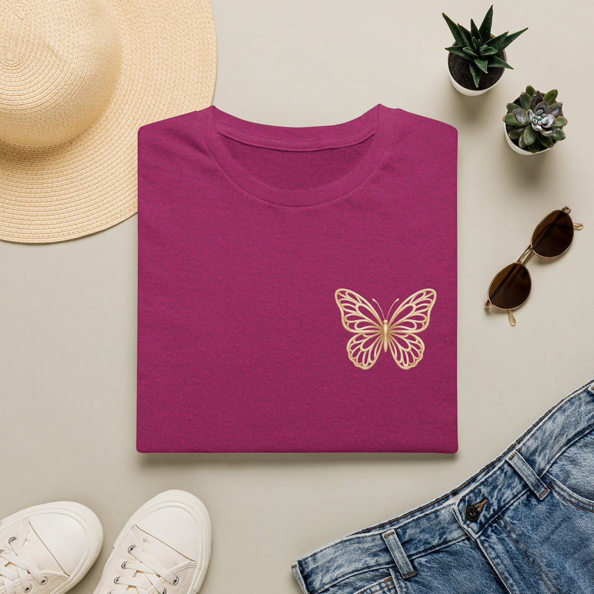 Created with a Purpose Butterfly T-Shirt Faith Graphic Tee