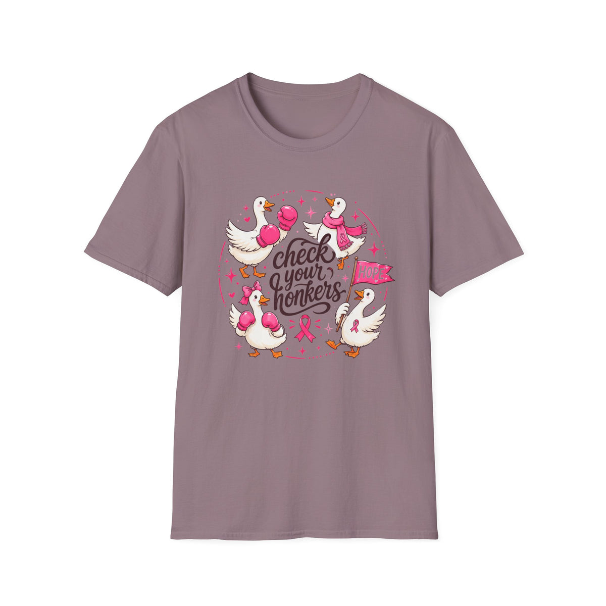 Check Your Honkers Breast Cancer Awareness T-Shirt