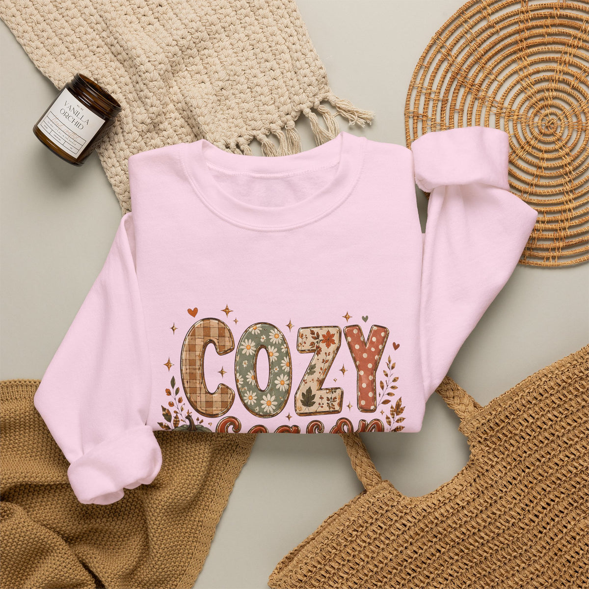 Cozy Season Autumn Pumpkin Crewneck Sweatshirt