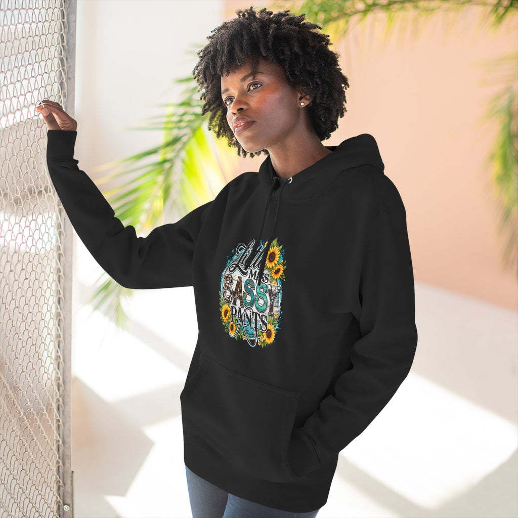 Little Miss Sassy Pants Hoodie Floral Graphic Pullover Sweatshirt