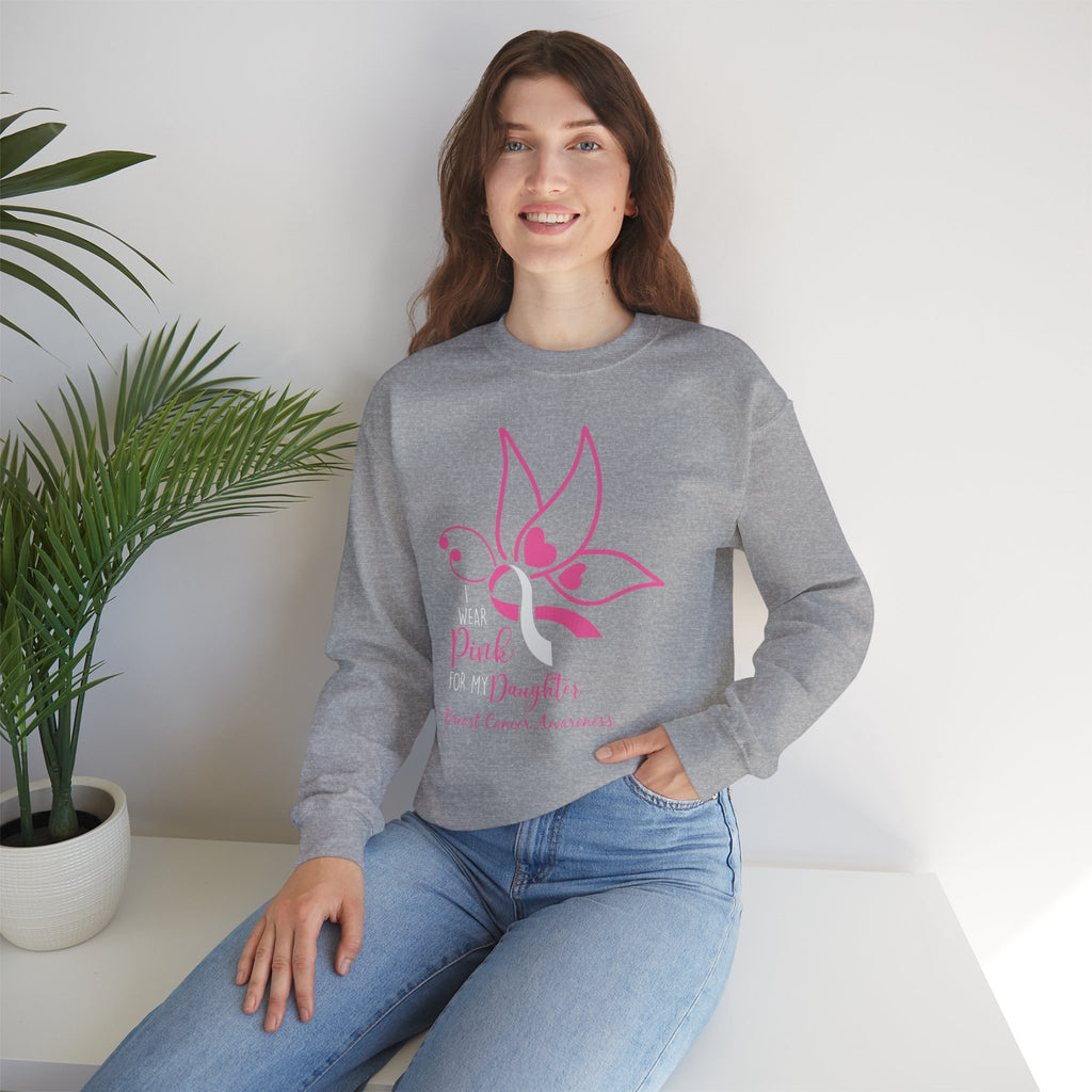 I Wear Pink for My Daughter Breast Cancer Sweatshirt
