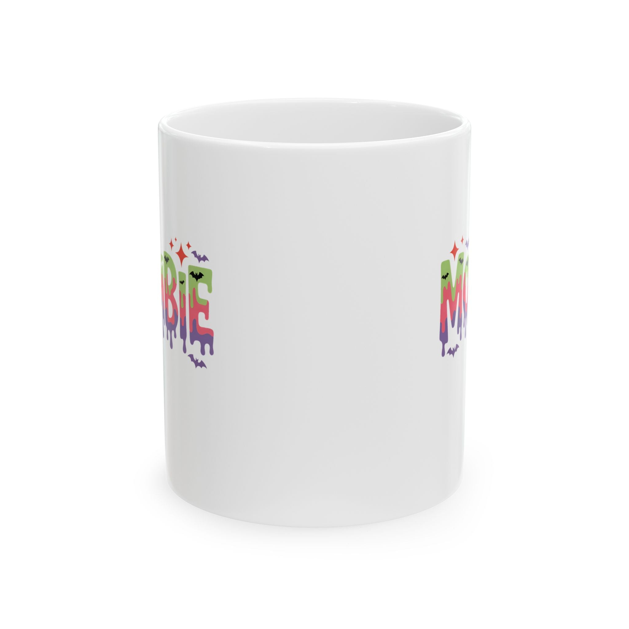 Zombie Mom Ceramic Mug — Funny Halloween Gift for Moms Colorful Drip Coffee Cup 11oz 15oz