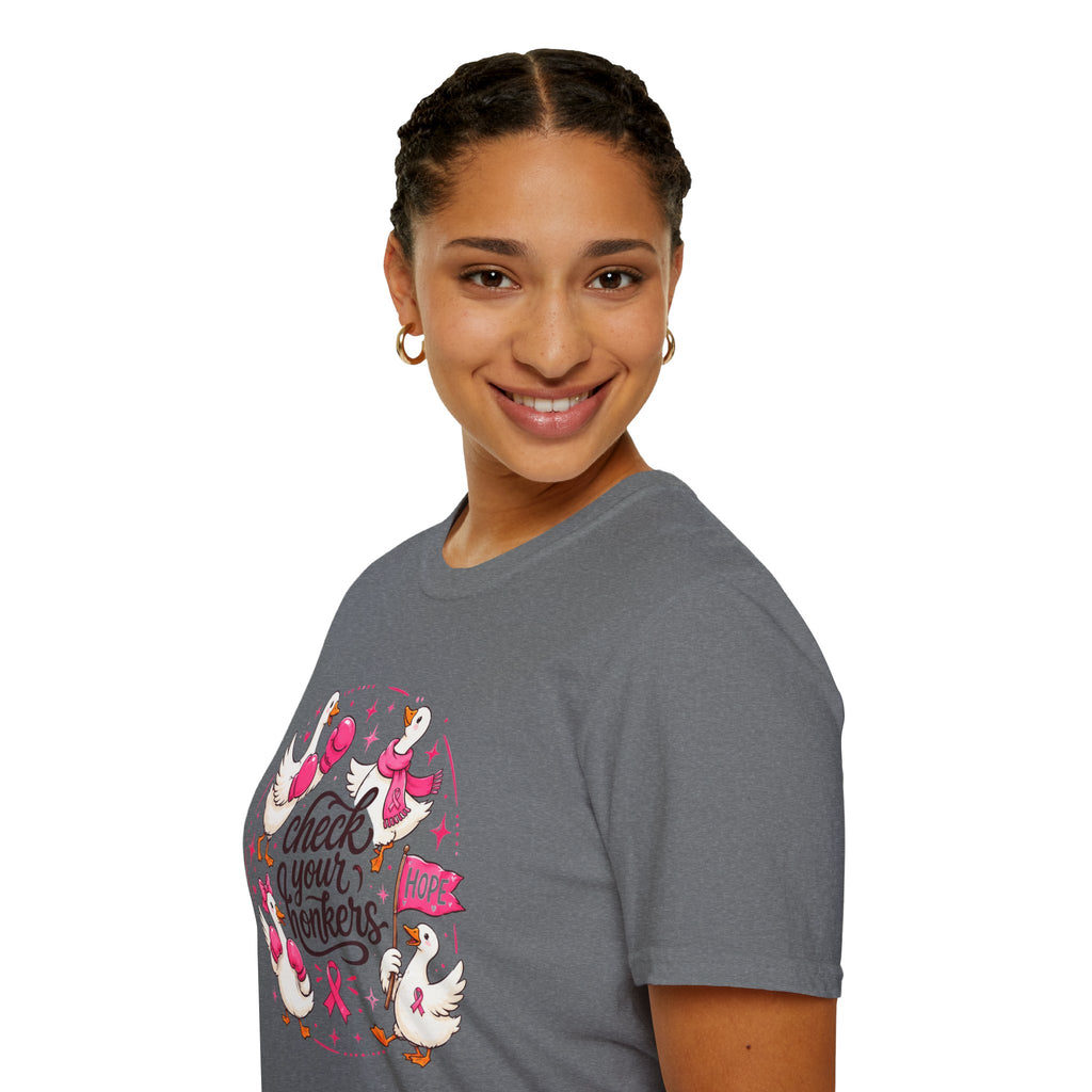 Check Your Honkers Breast Cancer Awareness T-Shirt