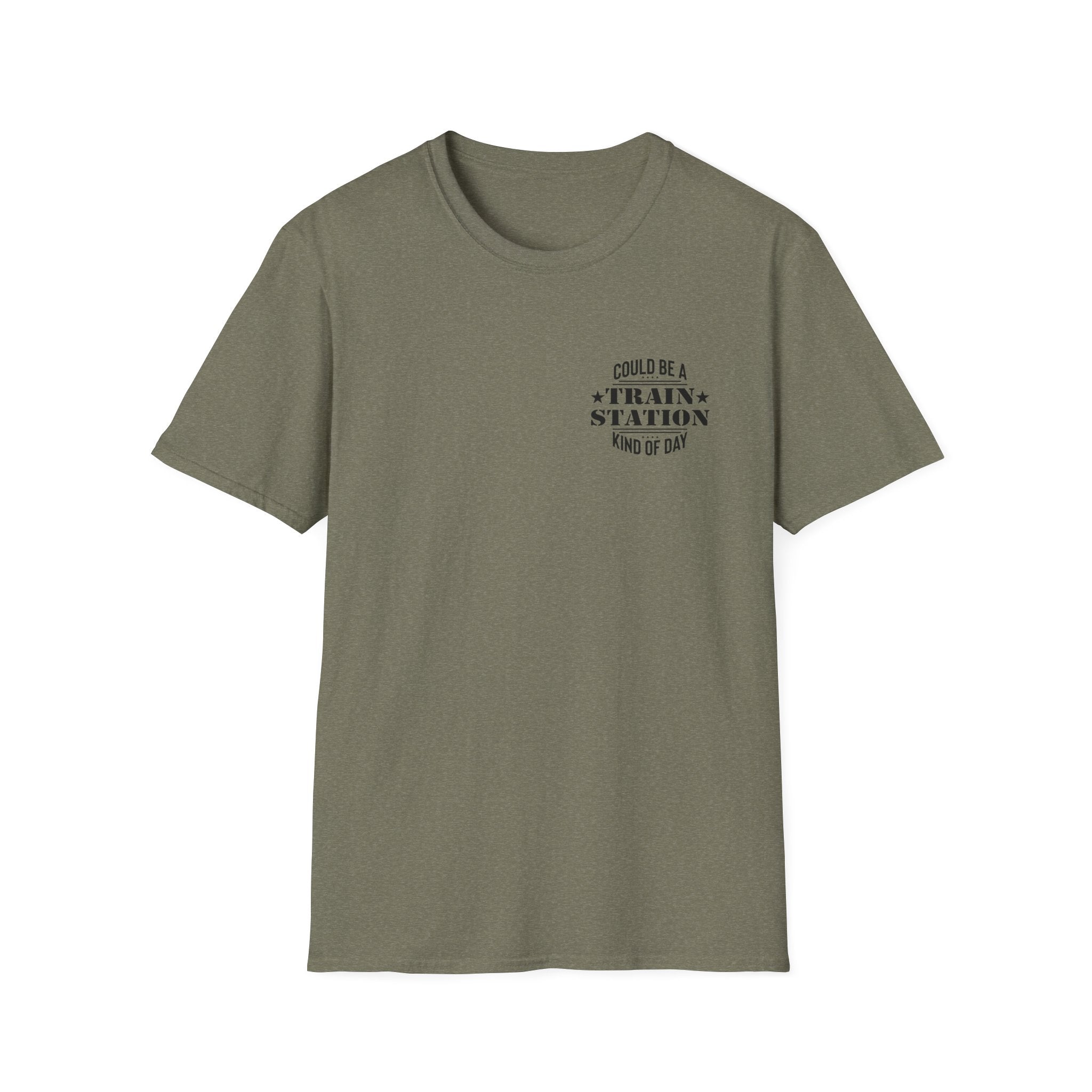 Could Be a Train Station Kind of Day T-Shirt — Funny Sarcastic Gift for Her Pocket Tee
