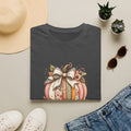 Autumn Floral Pumpkin Leopard Bow T-Shirt — Cute Fall Gift for Women Graphic Tee