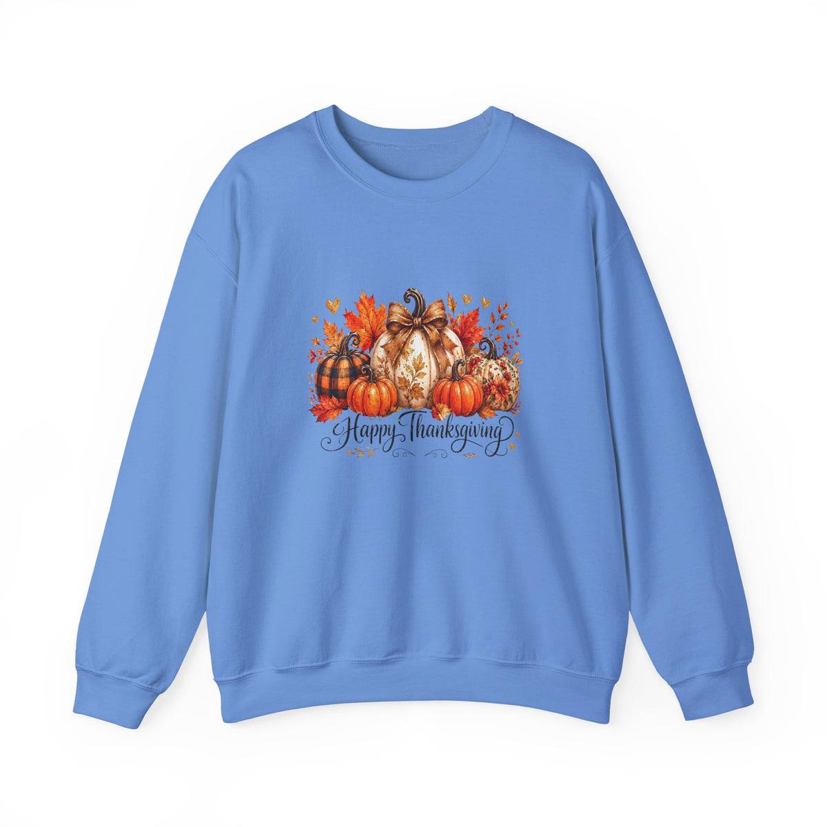 Thanksgiving Pumpkin Crewneck Sweatshirt — Happy Thanksgiving Harvest Design