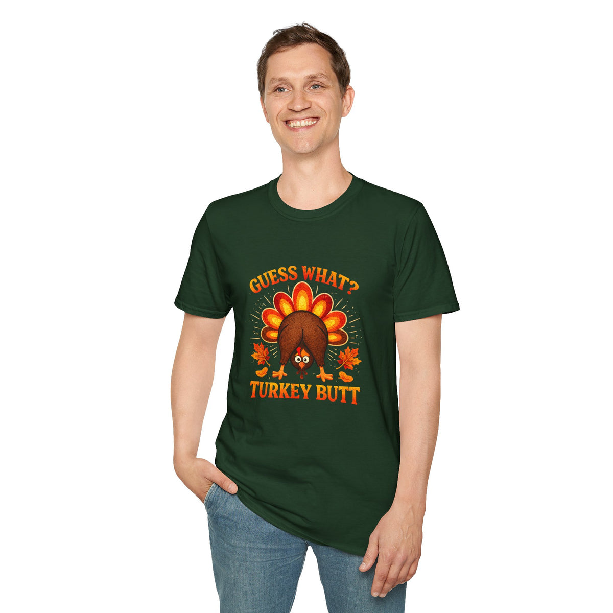 Turkey Butt T-Shirt — "Guess What?" Funny Thanksgiving Tee