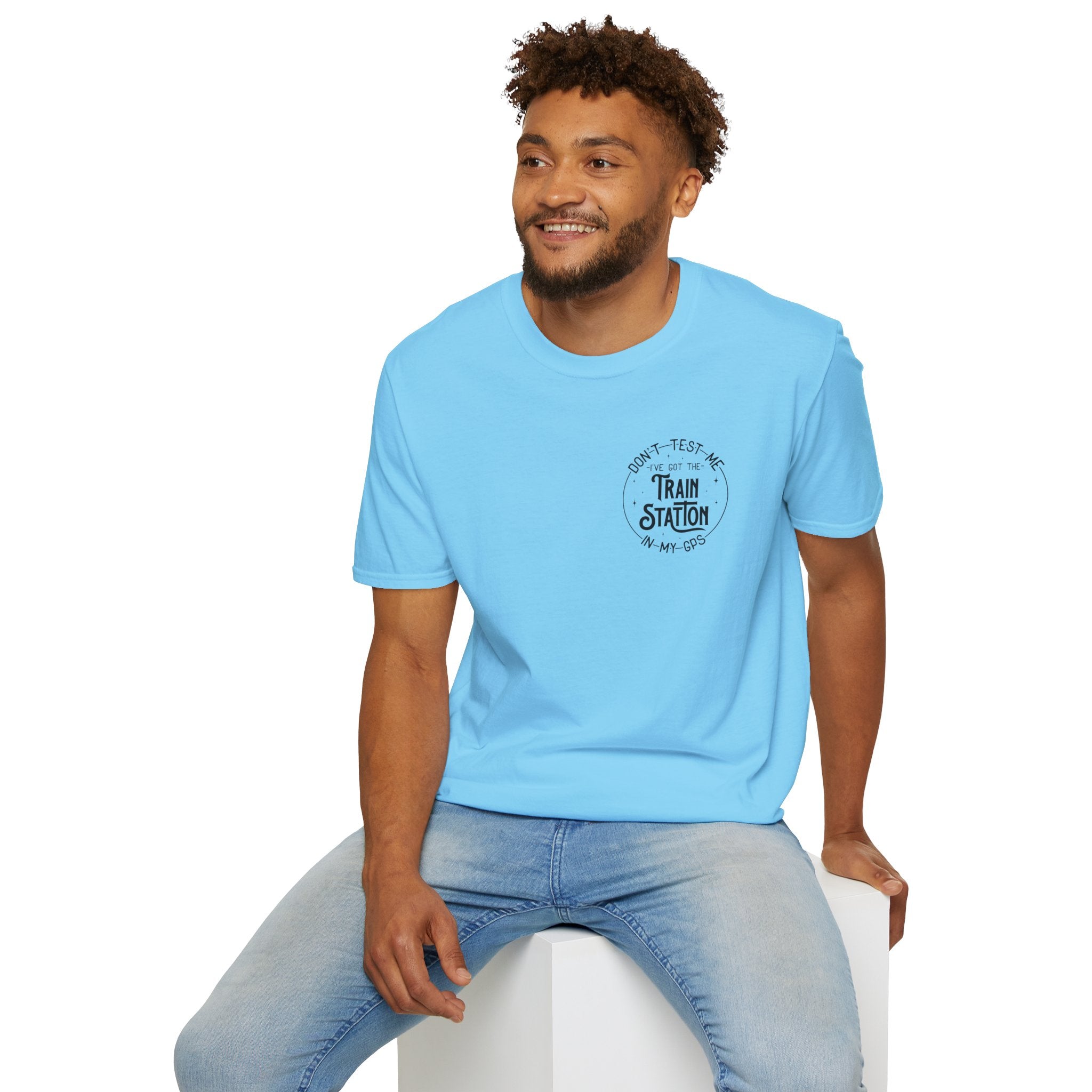 Train Station GPS T-Shirt — Funny Travel Quote Gift for Her Sarcastic Graphic Tee