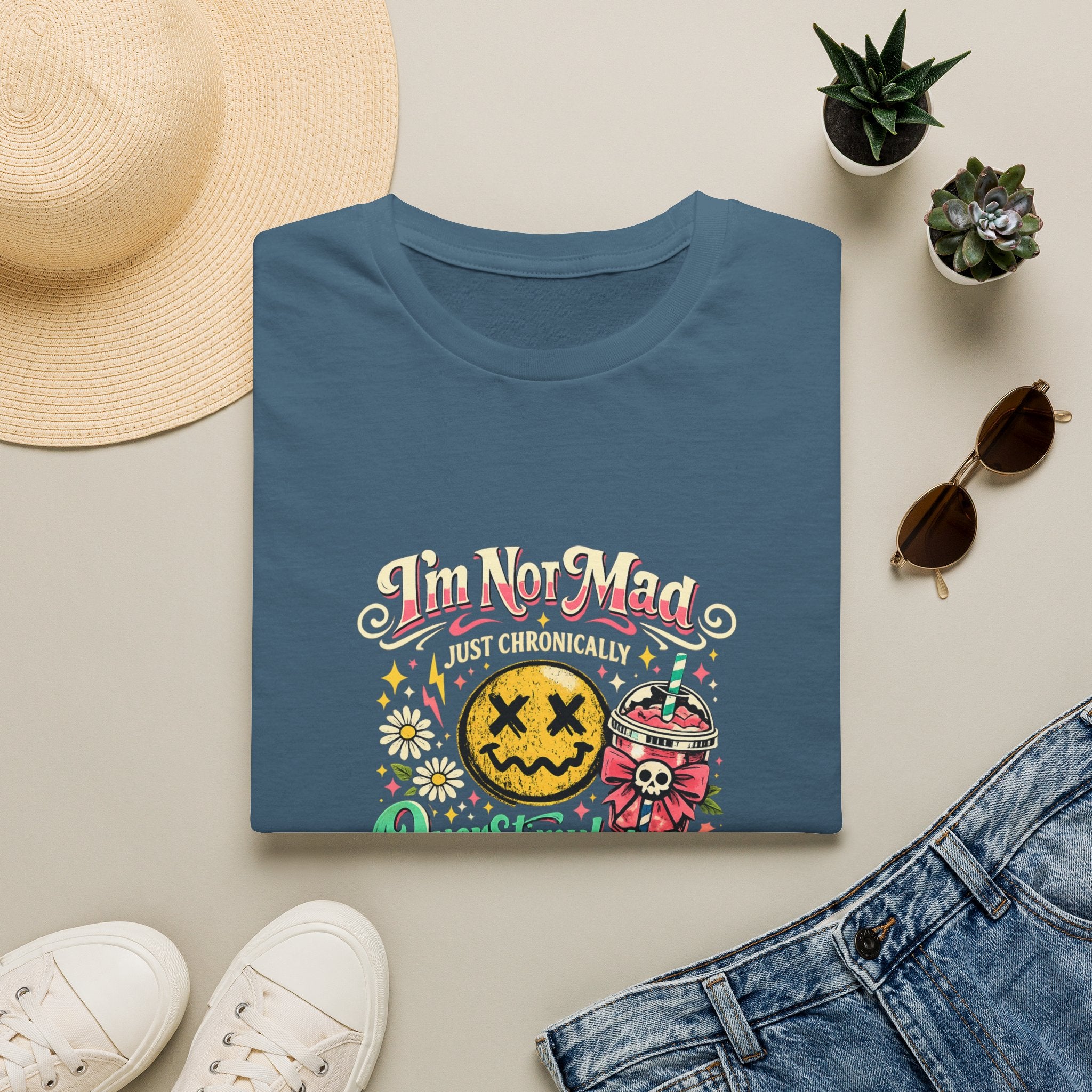 I'm Not Mad Kawaii Bubble Tea T-Shirt — Cute Funny Gift for Her Graphic Tee