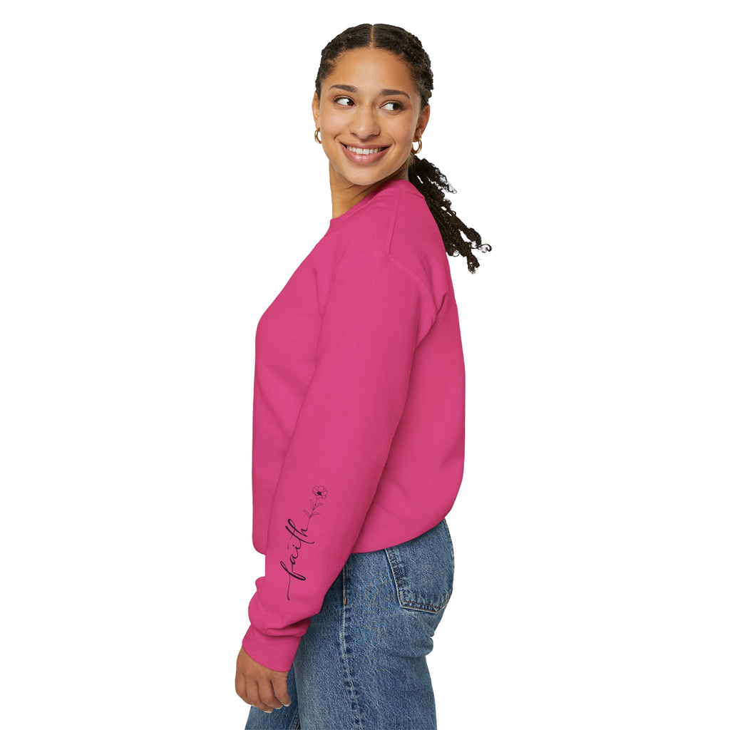 Faith Cowboy Boots Sweatshirt — "Walk by Faith, Even When You Cannot See" Christian Crewneck