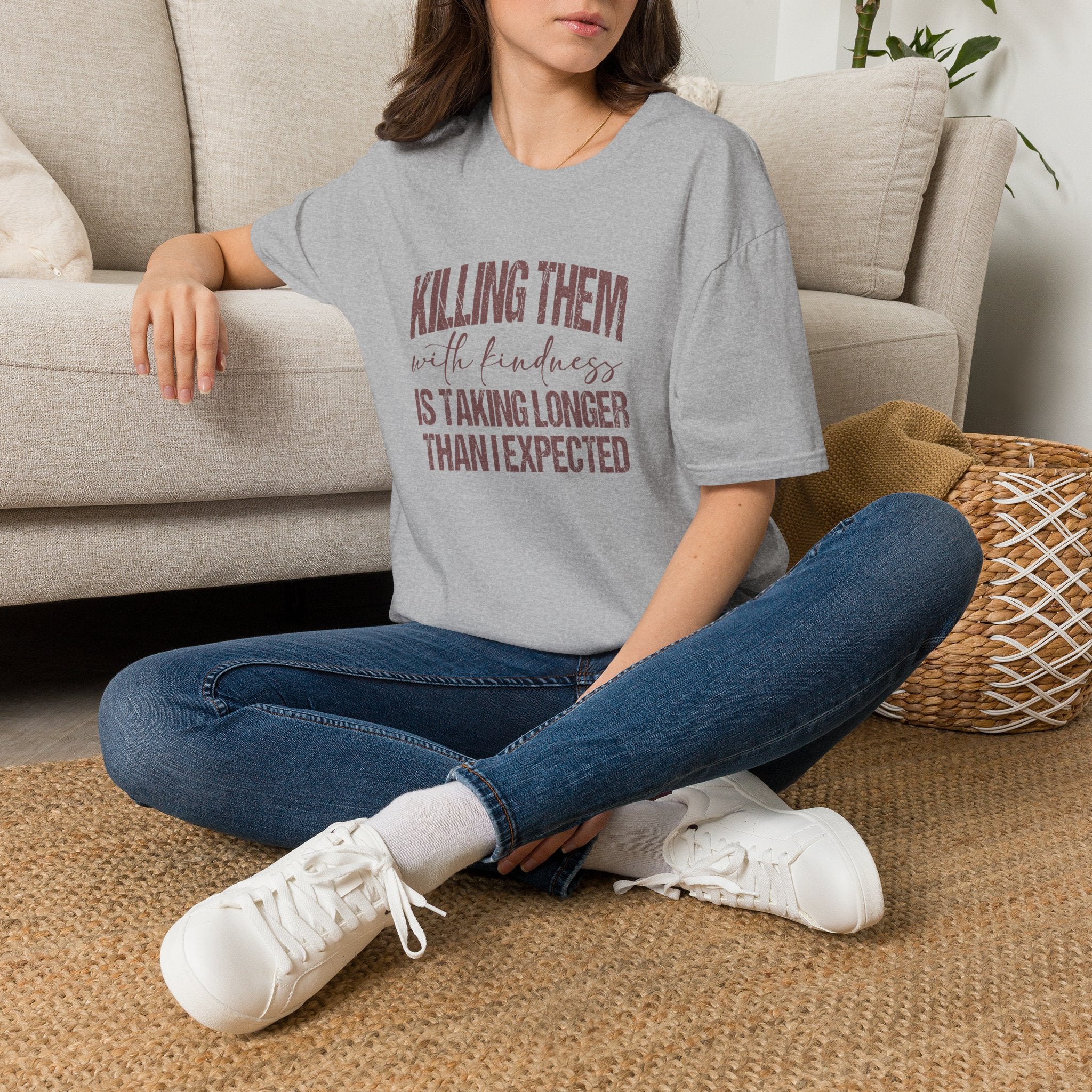 Killing Them With Kindness T-Shirt — Funny Motivational Gift for Women Vintage Tee