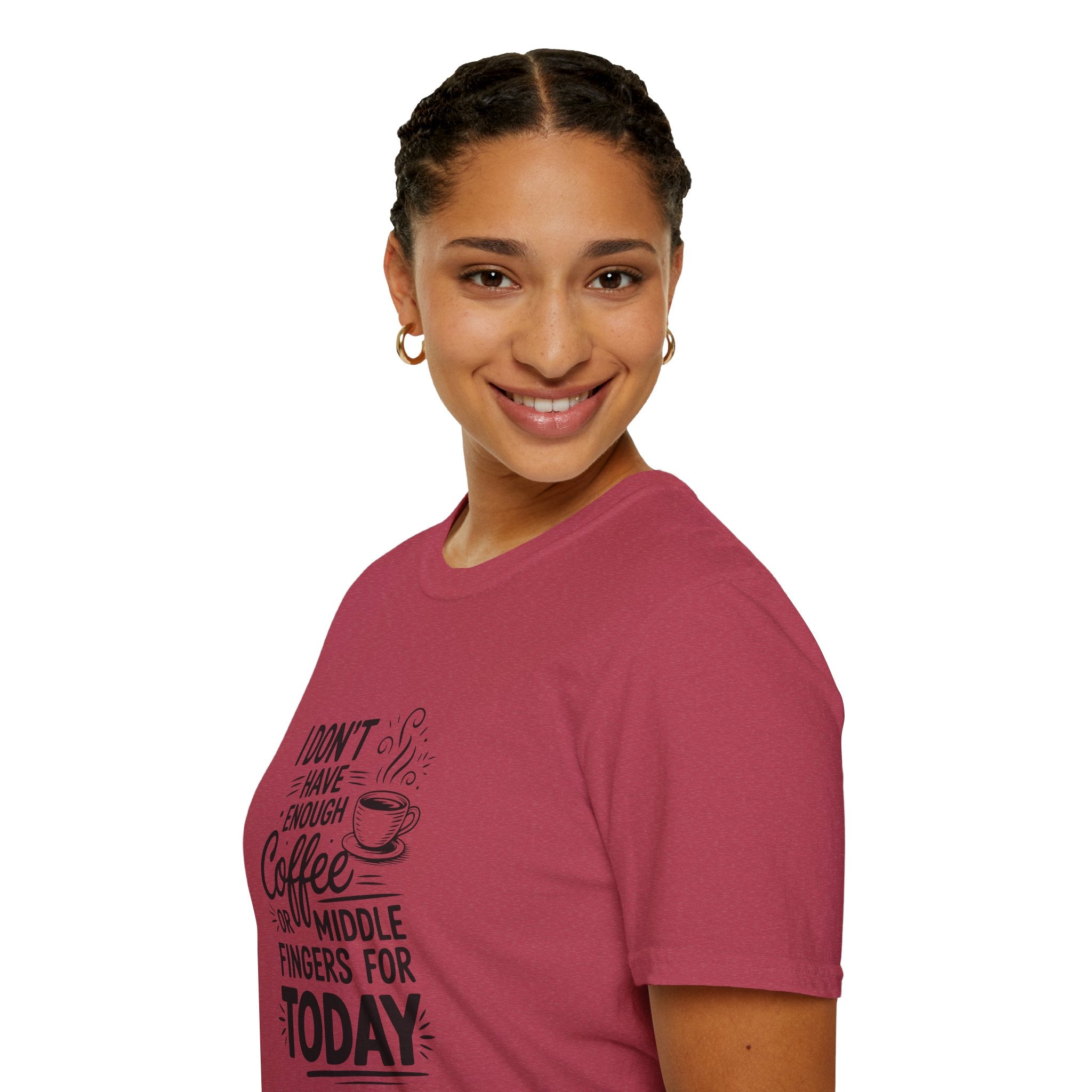 I Don't Have Enough Coffee or Middle Fingers for Today T-Shirt — Funny Sarcastic Gift