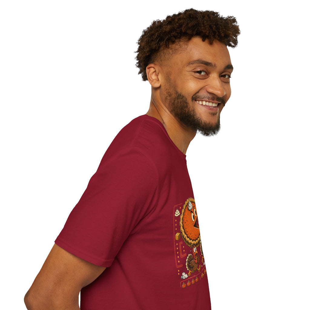 Retro Pie Monster T-Shirt — Funny Pac-Maze Dessert Gamer Tee